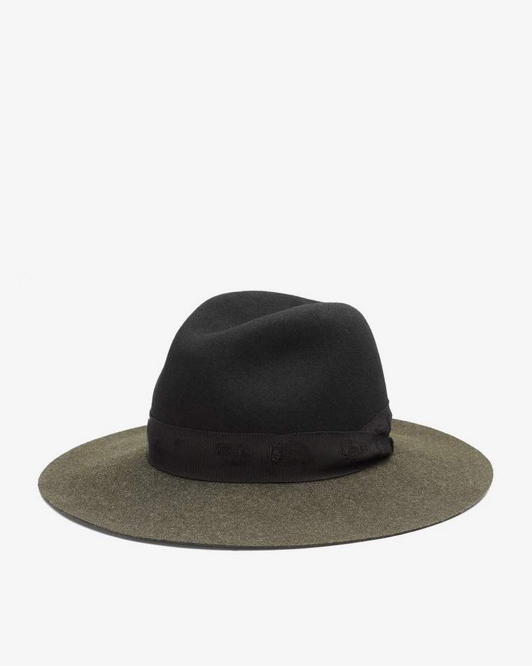 Rag & Bone - Wide Brim Fedora - GREEN MULTI - S | rag + bone
