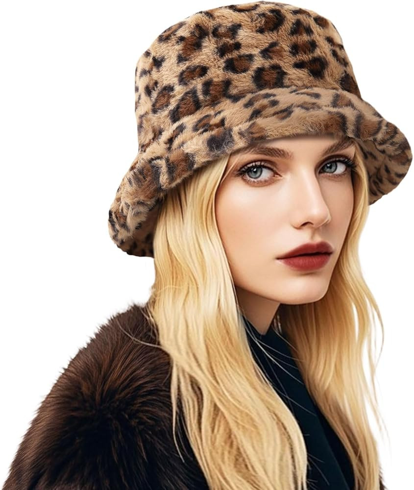 DOCILA Winter Fuzzy Bucket Hat for Women Men Fashion Print Plush Furry Faux Fur Fisherman Hats Wa... | Amazon (US)