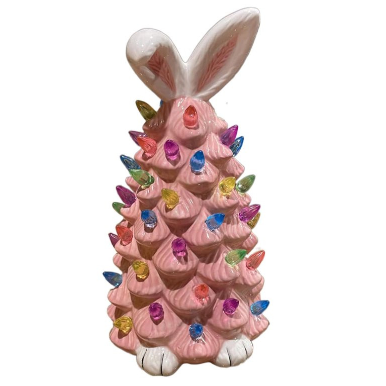Pink Bunny Tree Easter Decorations Indoor Spring Home Bedroom Office Décor Tabletop Bunny Rabbit... | Walmart (US)