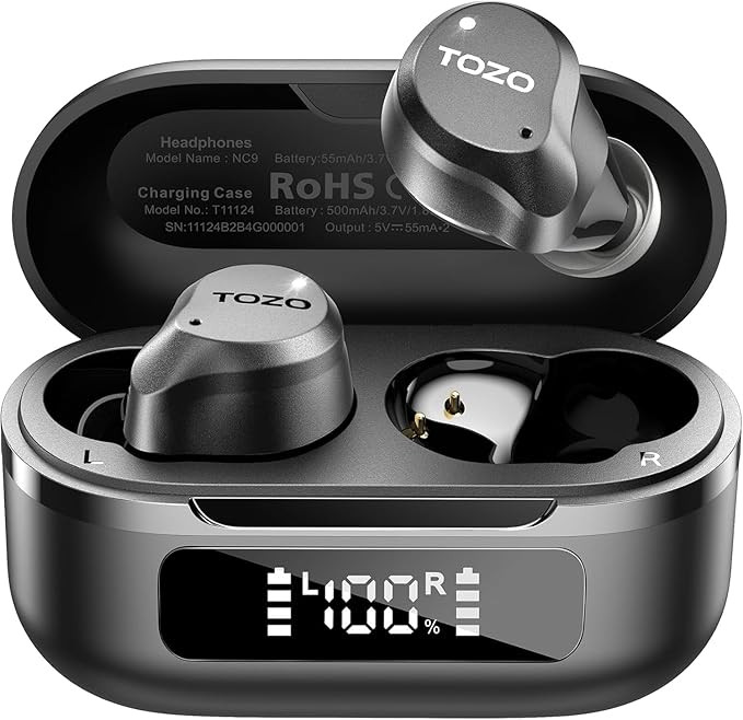 TOZO Hybrid Active Noise Cancelling Wireless Earbuds, 6 Mics ENC Clear Call, IPX8 Waterproof, in ... | Amazon (CA)