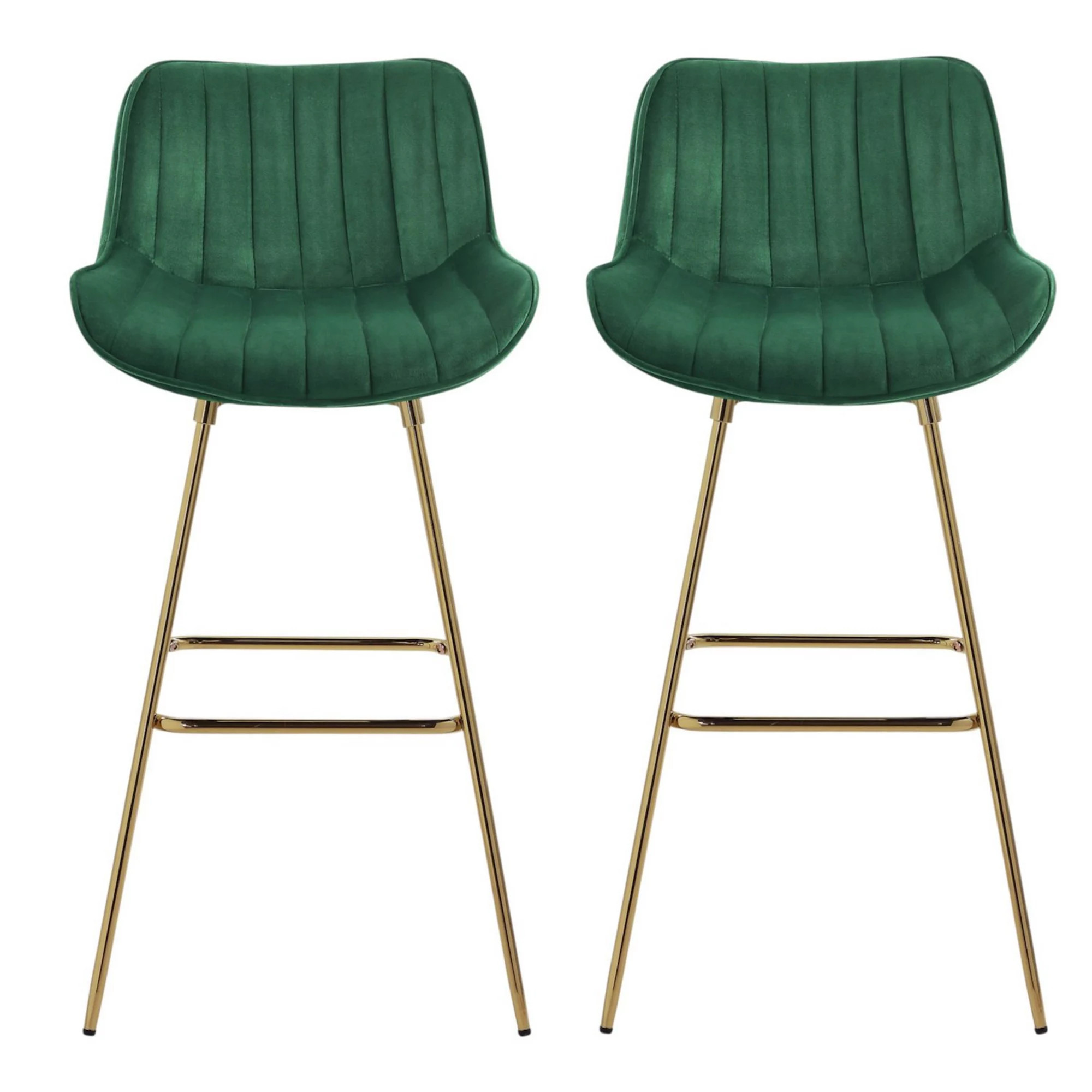 HomeRoots Set of Two 31" Brown and Black Faux Leather Swivel Low Back Adjustable Height Bar Chair... | Kohl's