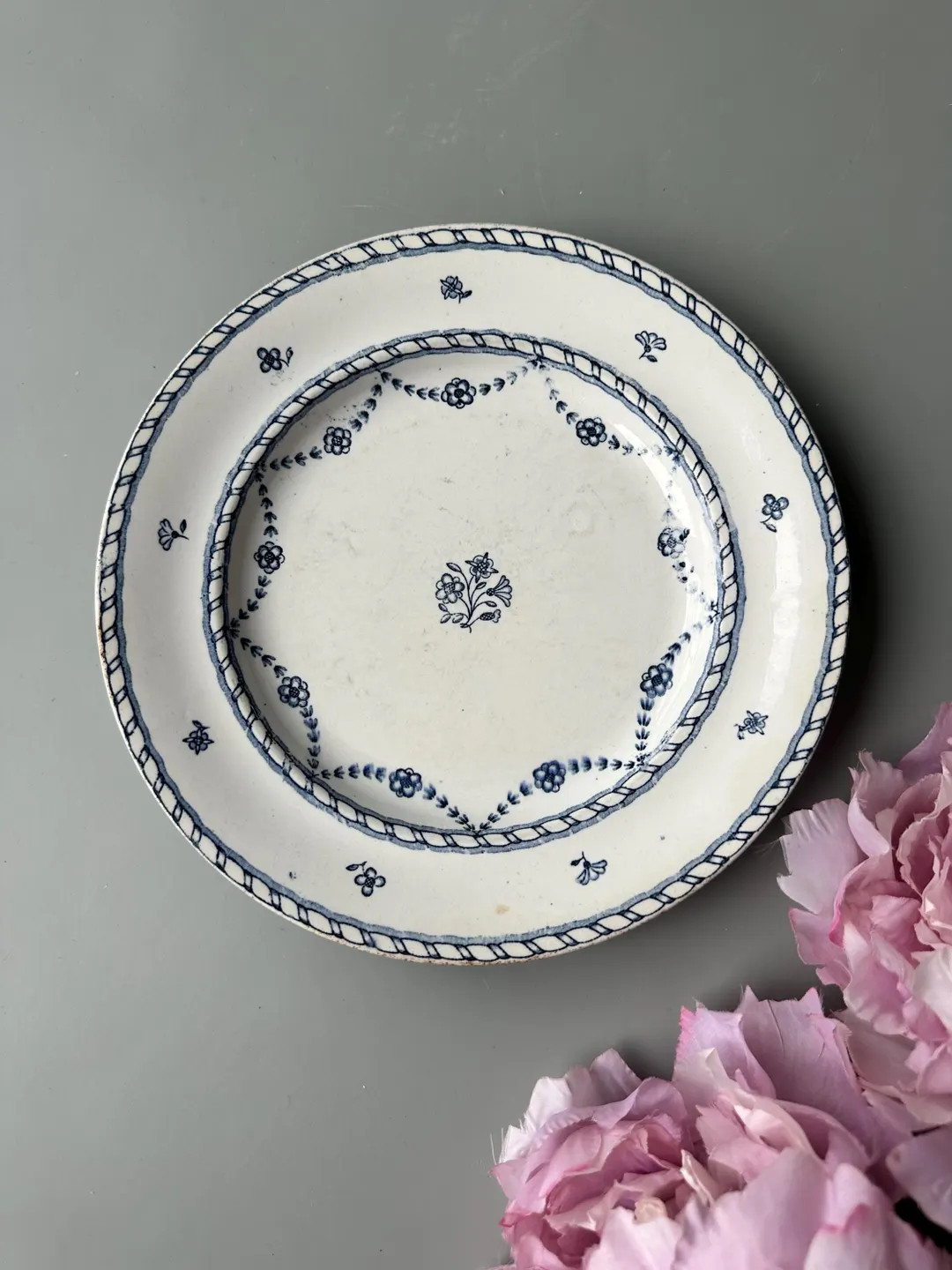 Antique 1930s Swedish Gustavsberg Porcelain Plate. HAFNIA Pattern. Cobalt Blue and White Floral M... | Etsy (US)