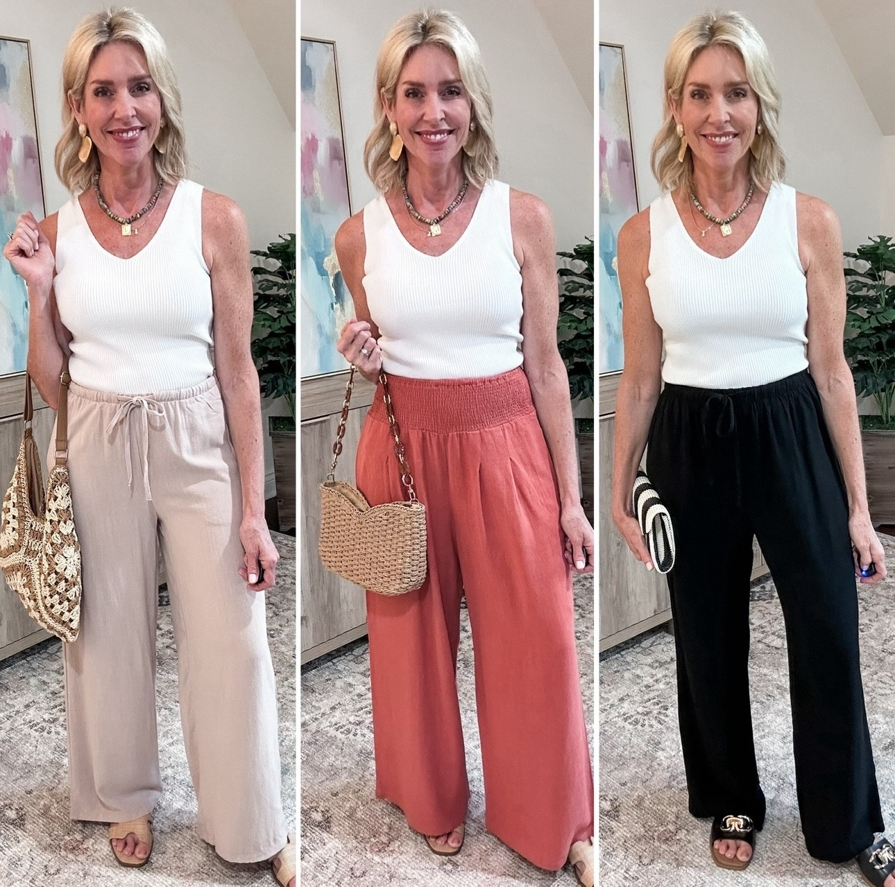 I love these Amazon flowy pants for summer. They are breathable and cool. And if you don't like shorts, they are a great alternative! 

Here are a few tips for wearing them...

- Go for high-waisted styles to elongate your legs.
- Contrast the relaxed vibe of the pants with a more tailored or structured top.
- If the pants are wide or voluminous, keep the top more fitted or tucked in to avoid looking overwhelmed by fabric.
- Add accessories to elevate the look!

They all come in many colors and fit is true to size.

#LTKOver40 #LTKFindsUnder50 #LTKTravel