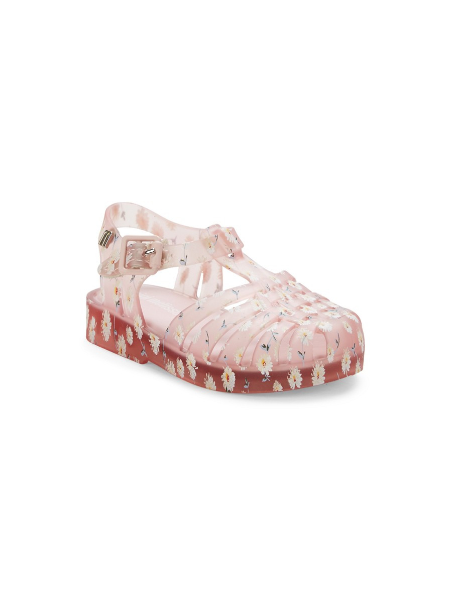 Mini Melissa Little Girl's & Girl's Possession Print Daisy Sandals - Pink Clear - Size 7 (Baby) | Saks Fifth Avenue OFF 5TH