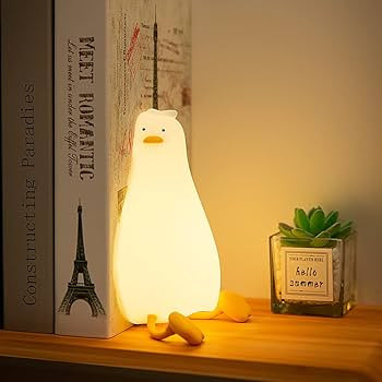 LED Lying Flat Duck Night Light, 3 Level Dimmable Nursery Nightlight,Cute Lamps Silicone Squishy ... | Amazon (US)