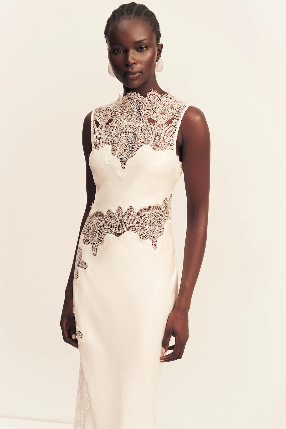 Stratus Lace High Neck Maxi Dress | Ivory | Dresses | Shona Joy | Shona Joy