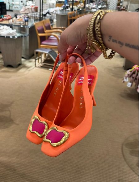 You can never go wrong with a pair of color block statement heels!🧡🩷 Gianni Bini don't miss! I grabbed these at 40% off today, and they're on sale online too! 

#LTKSeasonal #LTKShoeCrush #LTKSaleAlert