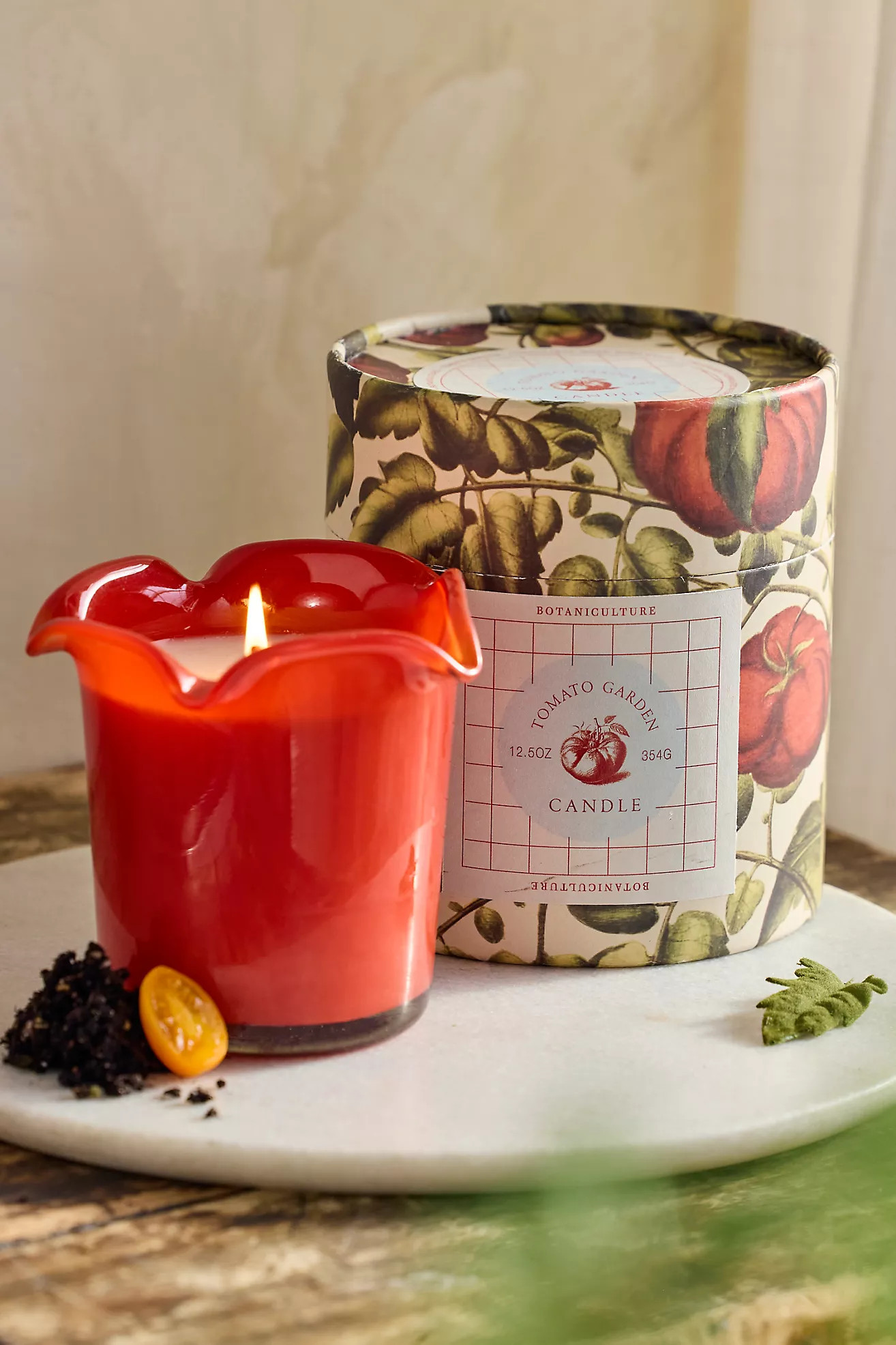 Botaniculture Tomato Leaf Candle | Anthropologie (US)