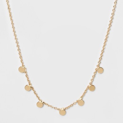 Small Circle Pendent Necklace - A New Day™ Gold | Target