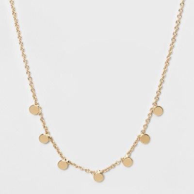 Small Circle Pendent Necklace - A New Day™ Gold | Target