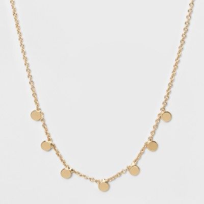 Small Circle Pendent Necklace - A New Day&#8482; Gold | Target