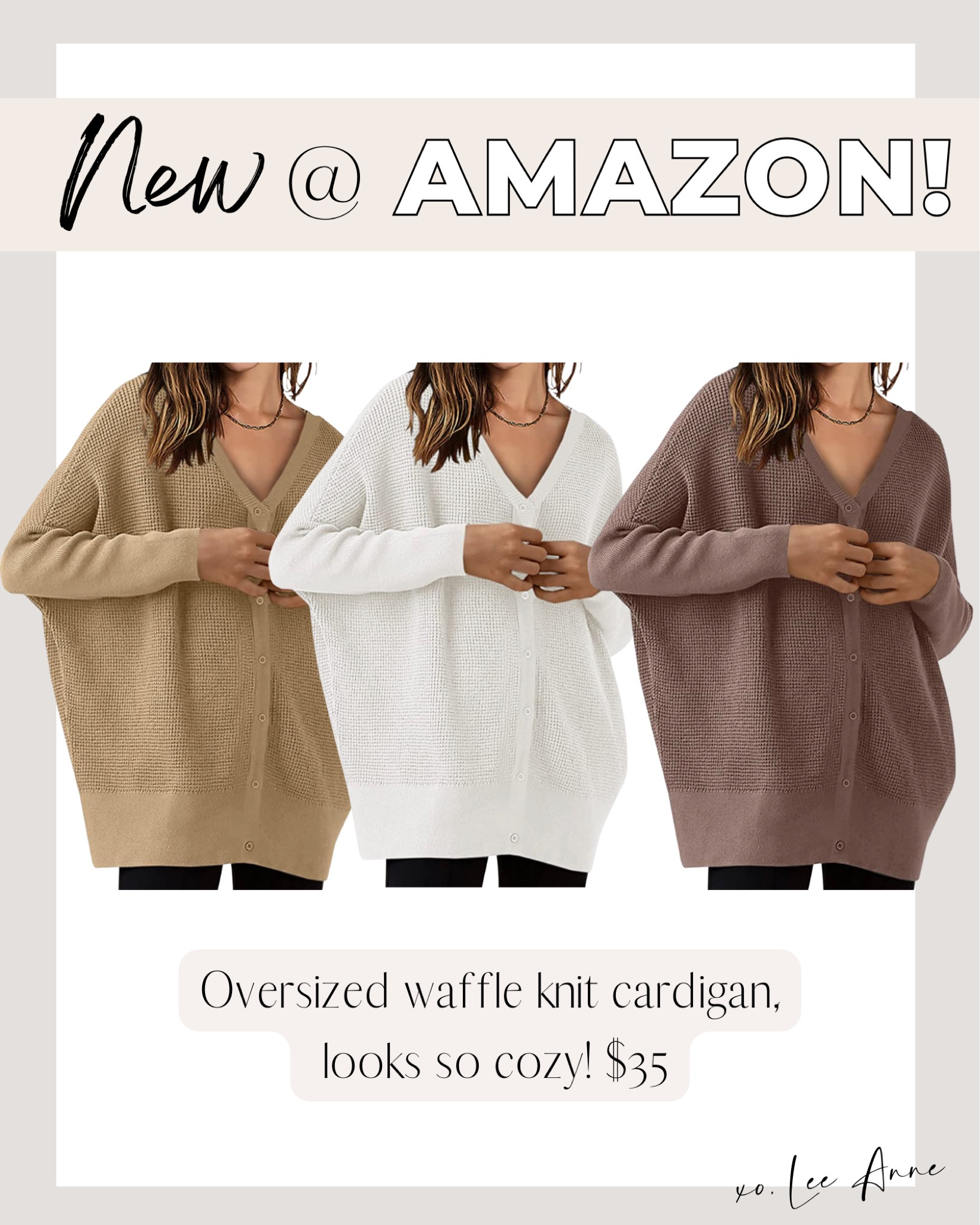Amazon oversized waffle knit cardigan! #founditonamazon

#LTKCyberweek #LTKHoliday #LTKGiftGuide