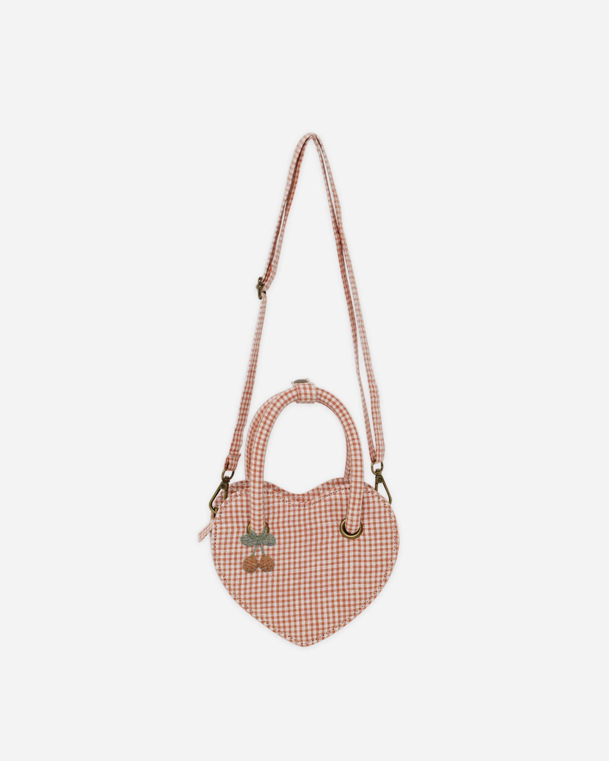 Heart Purse || Poppy Gingham | Rylee + Cru