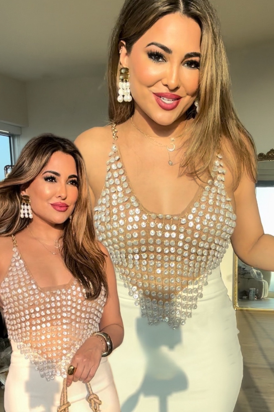 Obsessed with the pearl white top!  

I added 4 layers of nude lining to the back for more coverage, but you can also style as a body chain under a blazer, button up top, etc.

I’ve also linked similar body jewelry that’s more affordable too! 🤍

#ootd #todaysoutfit #outfit #fashion #styletips #outfitideas #grwm #fashionstyle #styling 

Outfit Breakdown:
top — @camilacoelhocollection X @revolve 
skirt — @effiekatsofficial 
earrings + bag — @cultgaia 
lips — @maccosmeticsusa 
perfume — @viktorandrolf_fragrances 
shoes — @schutz

#LTKBeauty #LTKStyleTip #LTKFindsUnder100