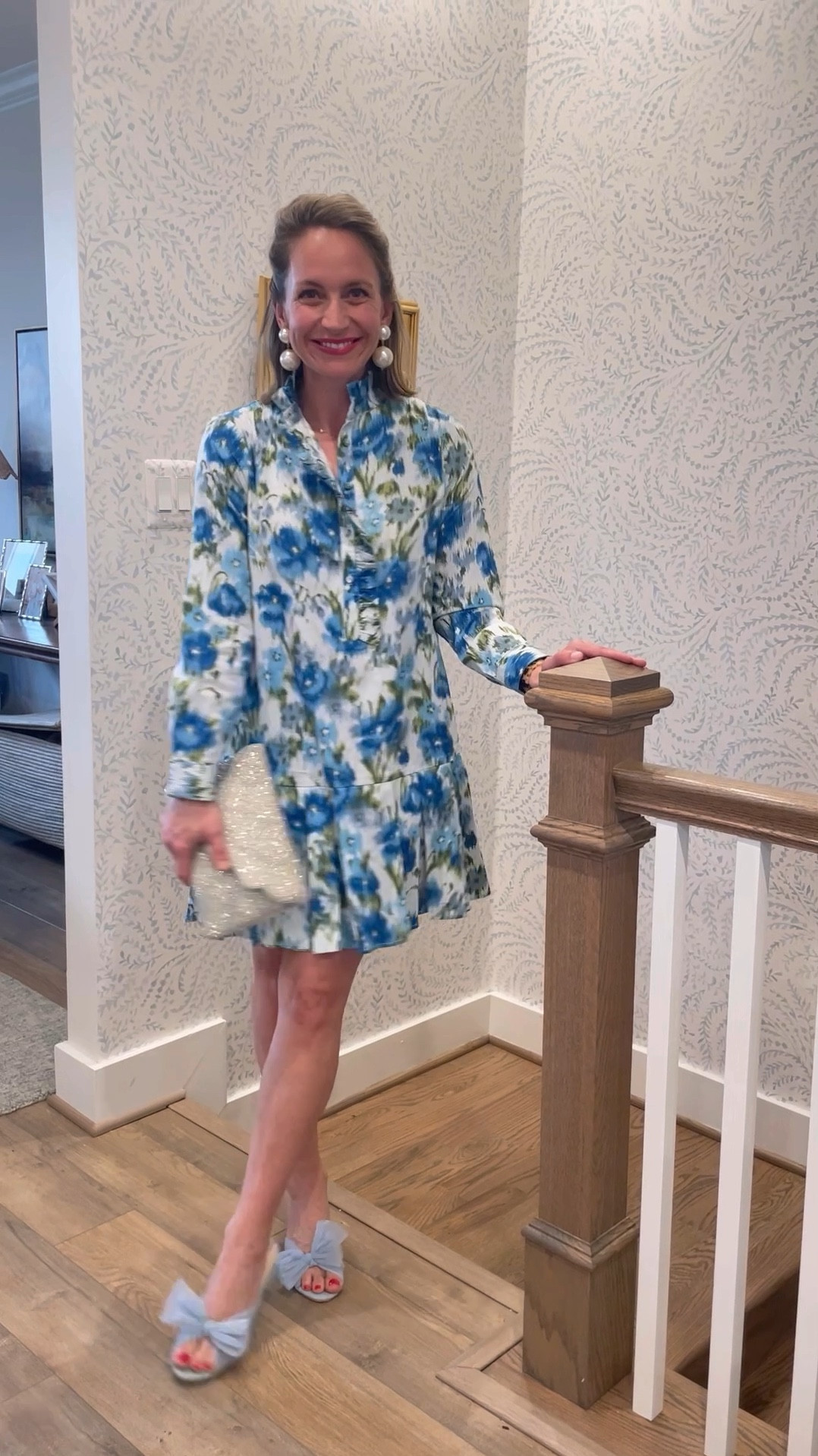 Tuckernuck Tate dress, bow knot mules, pearl lantern earrings. Dress runs tts but size down if in doubt- it is generous in fit. I’m wearing my normal size smalll

#LTKstyletip #LTKSeasonal #LTKparties