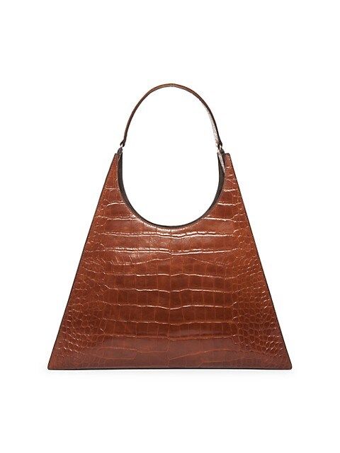 Large Rey Croc-Embossed Leather Shoulder Bag | Saks Fifth Avenue