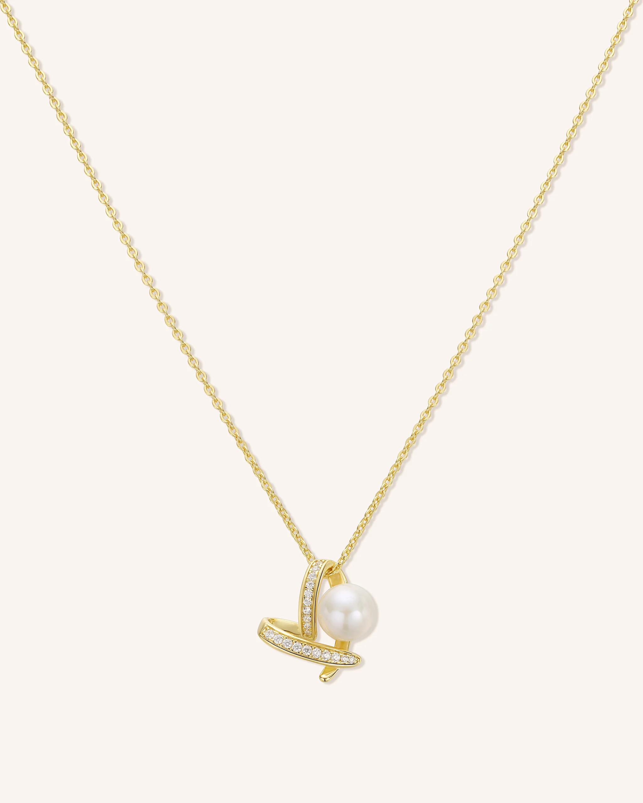 Pearl Heart Necklace | PEACHMIND