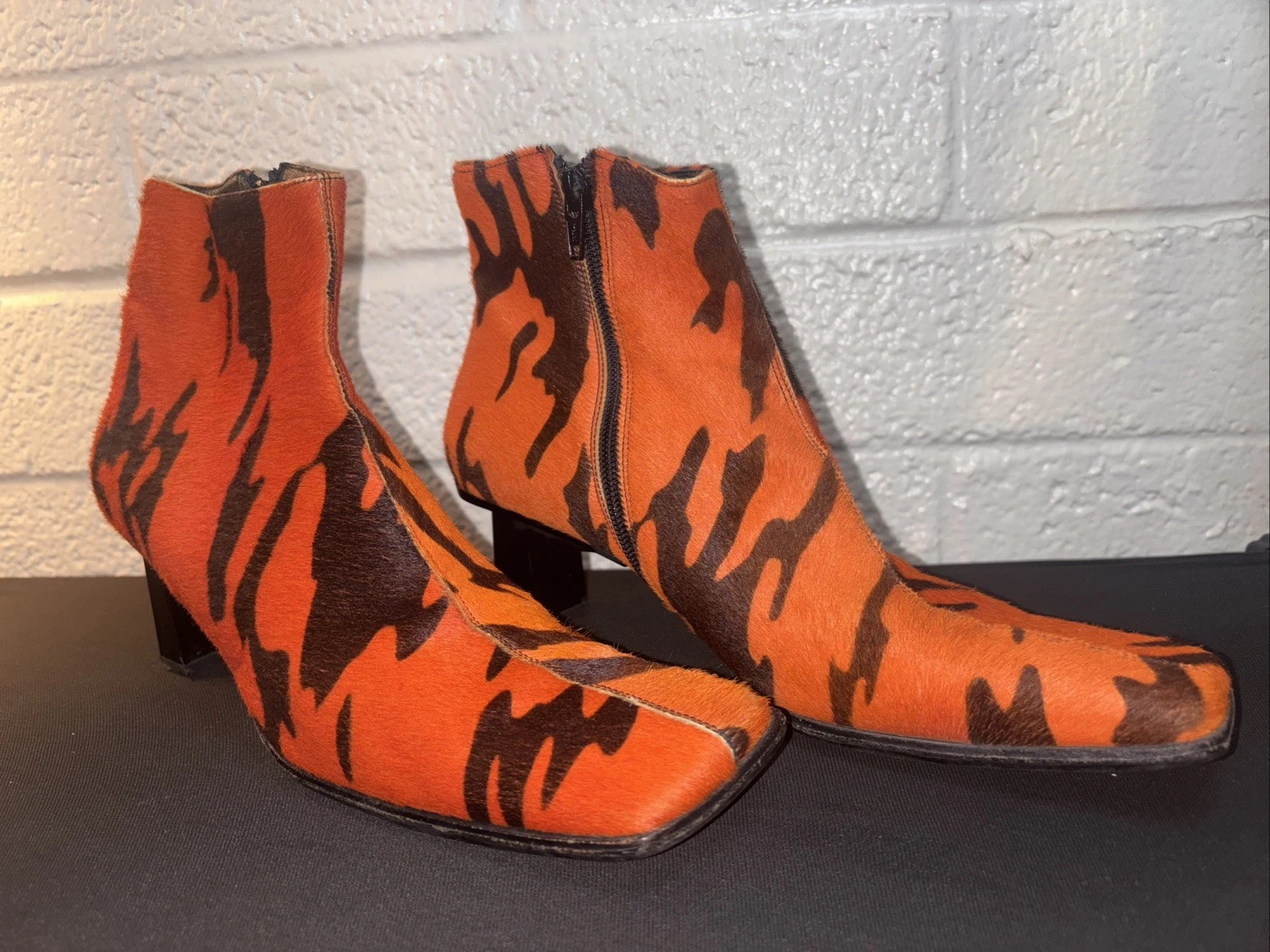 Gianni Barbato Italy Women's Pony Hair Heeled Bootie Shoes 7-7.5 / 38 READ | eBay US