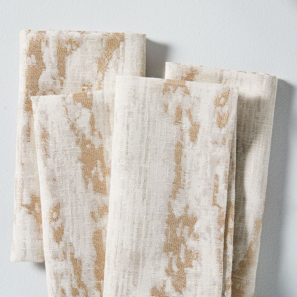Bark Textured Jacquard Napkins (Set of 4) | West Elm (US)