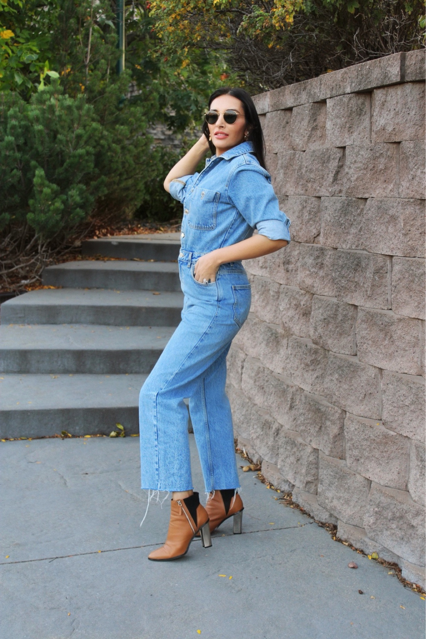 Denim jumpsuit 
Fall fashion 
This one by Zara .. linking a few similar 

#LTKxMadewell #LTKfindsunder50 #LTKfindsunder100