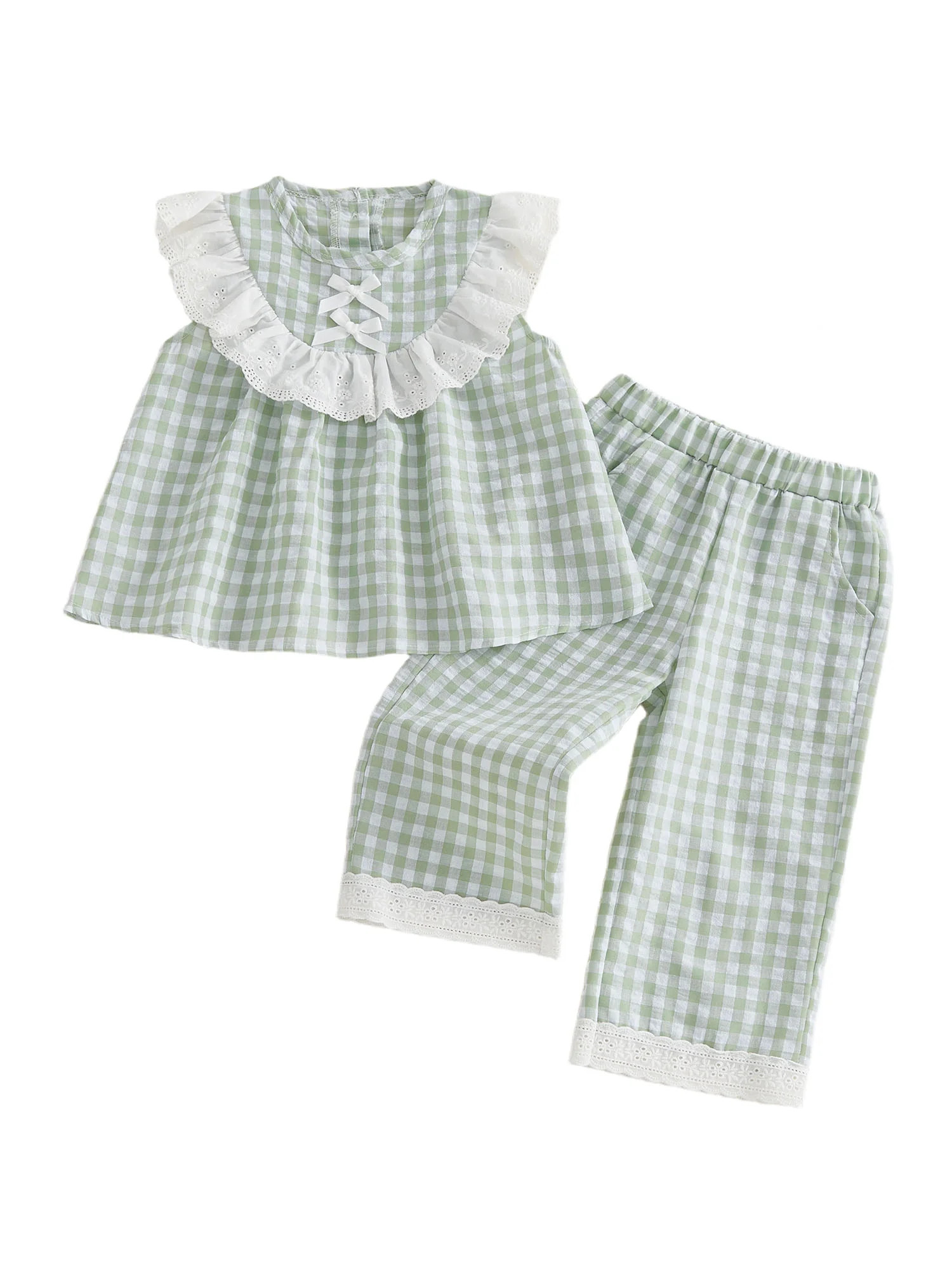 Loicainy Toddler Baby Girl Summer Outfits 6 12 18 24 Months 2T 3T 4T Sleeveless Bow Front Tank To... | Walmart (US)