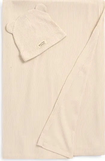 Rib Swaddle Blanket & Hat Set | Nordstrom