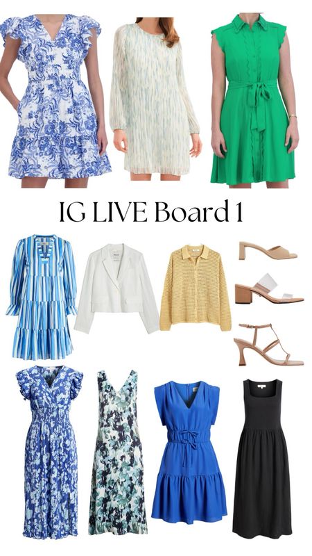 IG Live Board 1 

I go live every Thursday at 3:00 post. 

I'm sharing dresses for every occasion. They fit tts. I'm wearing a size two or xs. 

#LTKover40 #LTKwedding #LTKfindsunder100