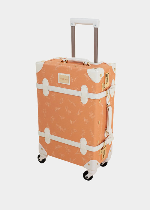 Coco Village Vegan Leather Carry On Suitcase Nature in Orange at Nordstrom | Nordstrom