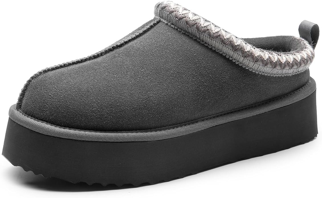 DREAM PAIRS Women's Slippers for Women Genuine Suede Platform Cozy FuzzyEasy Women's Platform Sli... | Amazon (US)