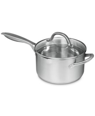 Pro Stainless Steel 3.5-Qt. Saucepan with Draining Lid | Macy's
