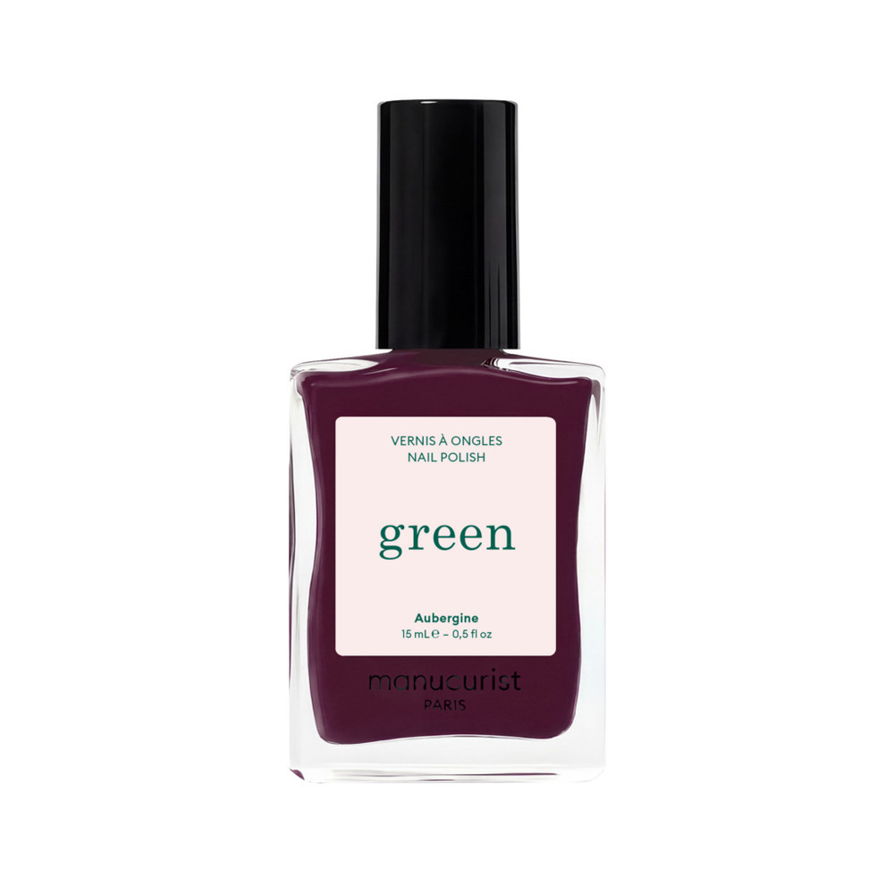 Manucurist Green Nail Polish, Quick Dry, Non-Toxic Nail Polish with Gel-Like Finish - Aubergine (a dark purple) | Ulta