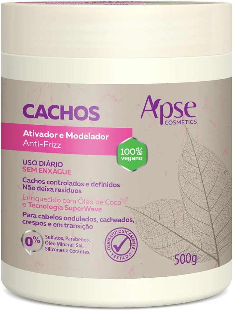 Ativador e Modelador Anti Frizz Cachos 500g, Apse Cosmetics | Amazon (BR)