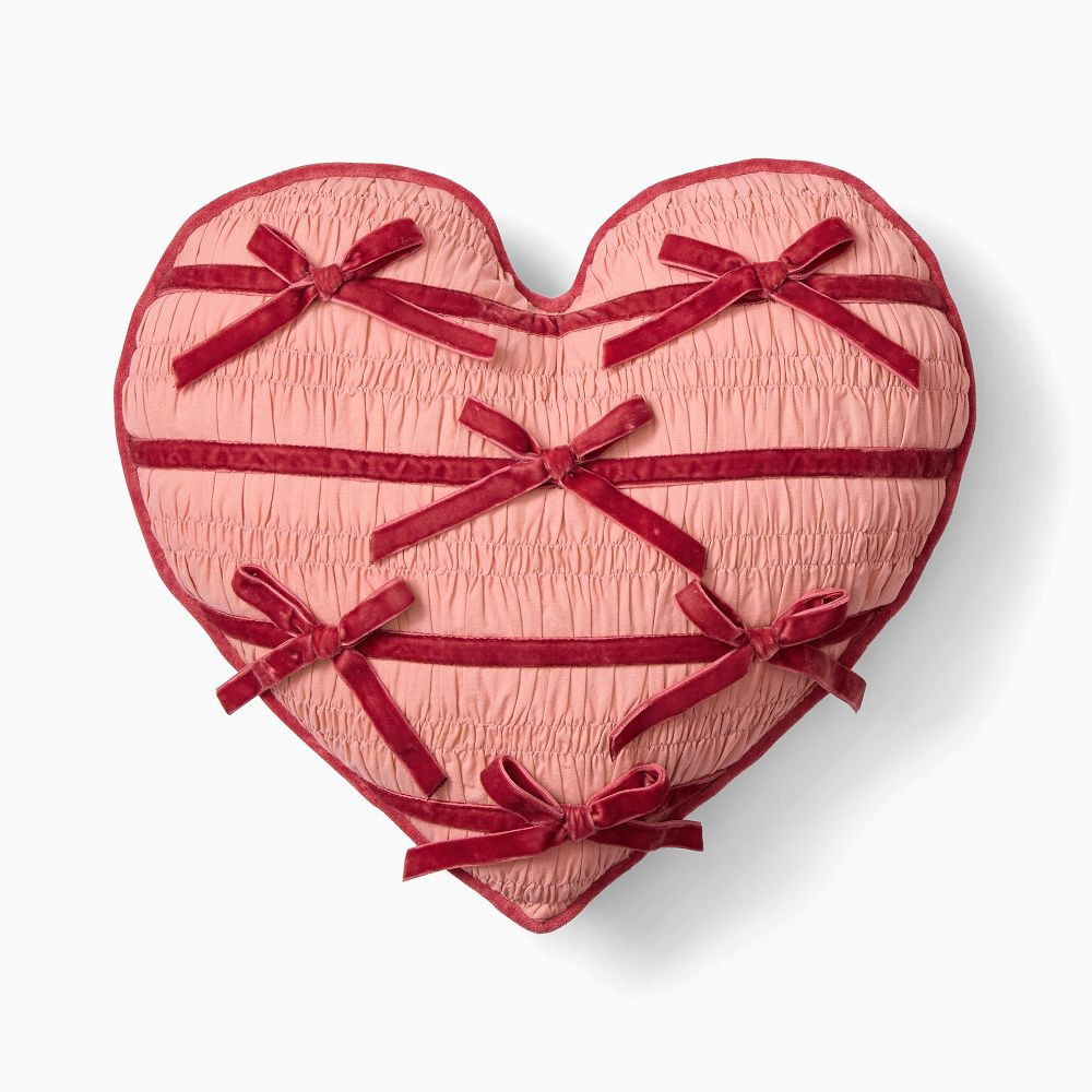 Gathered Heart Pillow | West Elm (US)