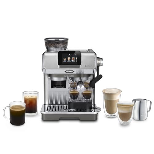 De'Longhi La Specialista Touch EC9455.M, Espresso Coffee Machine with Coffee Grinder, Cold Brew Function, Automatic or Manual Milk Frothing, Intuitive Touch Control, Includes Welcome Set, Metal | Amazon (UK)
