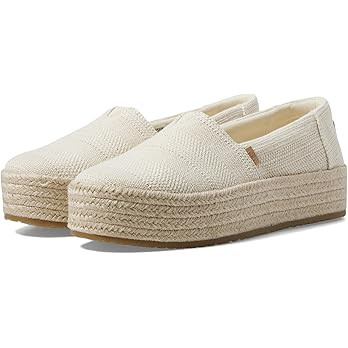 Amazon.com | Toms Women's Valencia Platform Espadrille, Textile Upper, OthorLite Insole, Natural ... | Amazon (US)