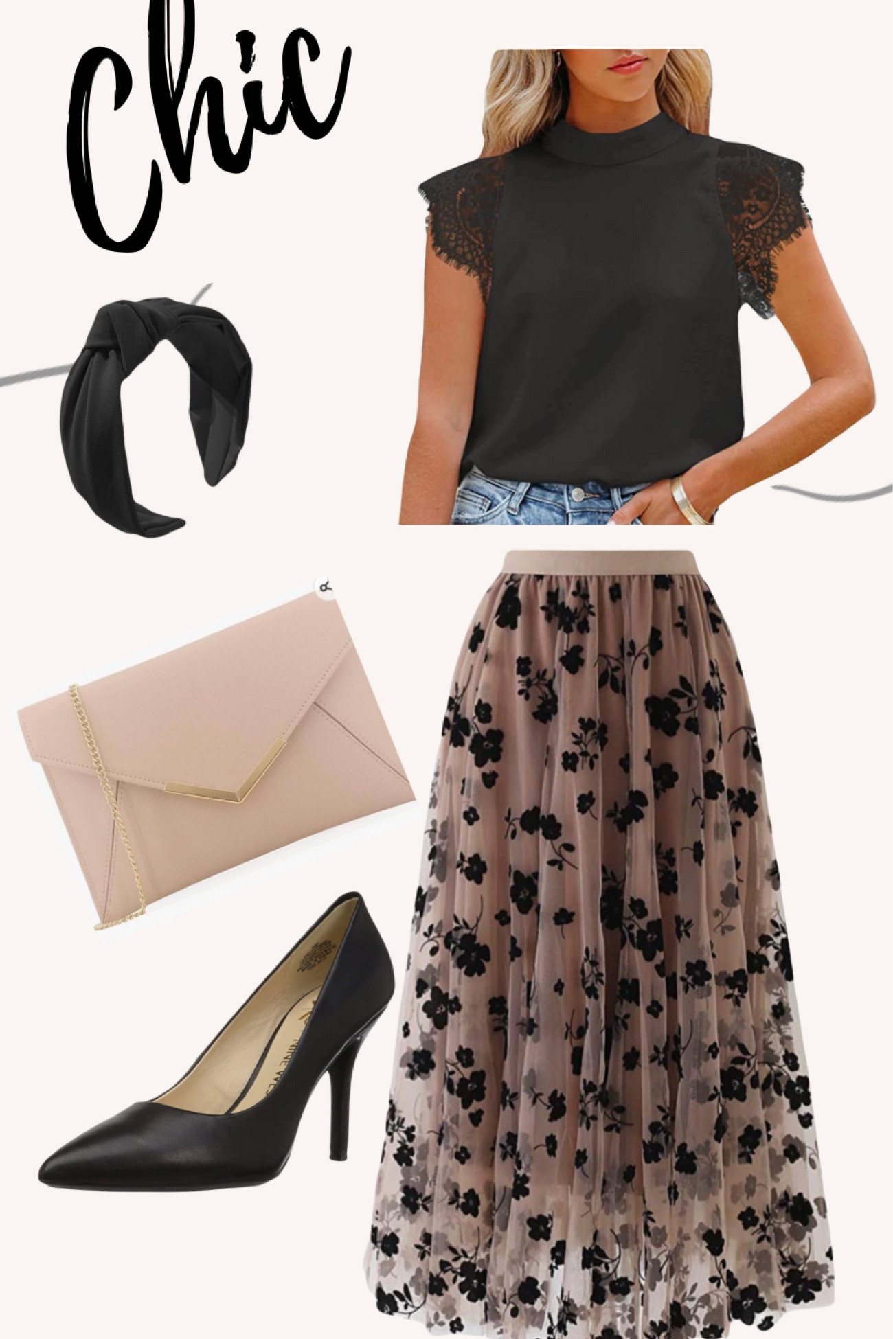 Chic//Elegant//Black//Cream//Wedding Guest

#LTKstyletip #LTKunder50