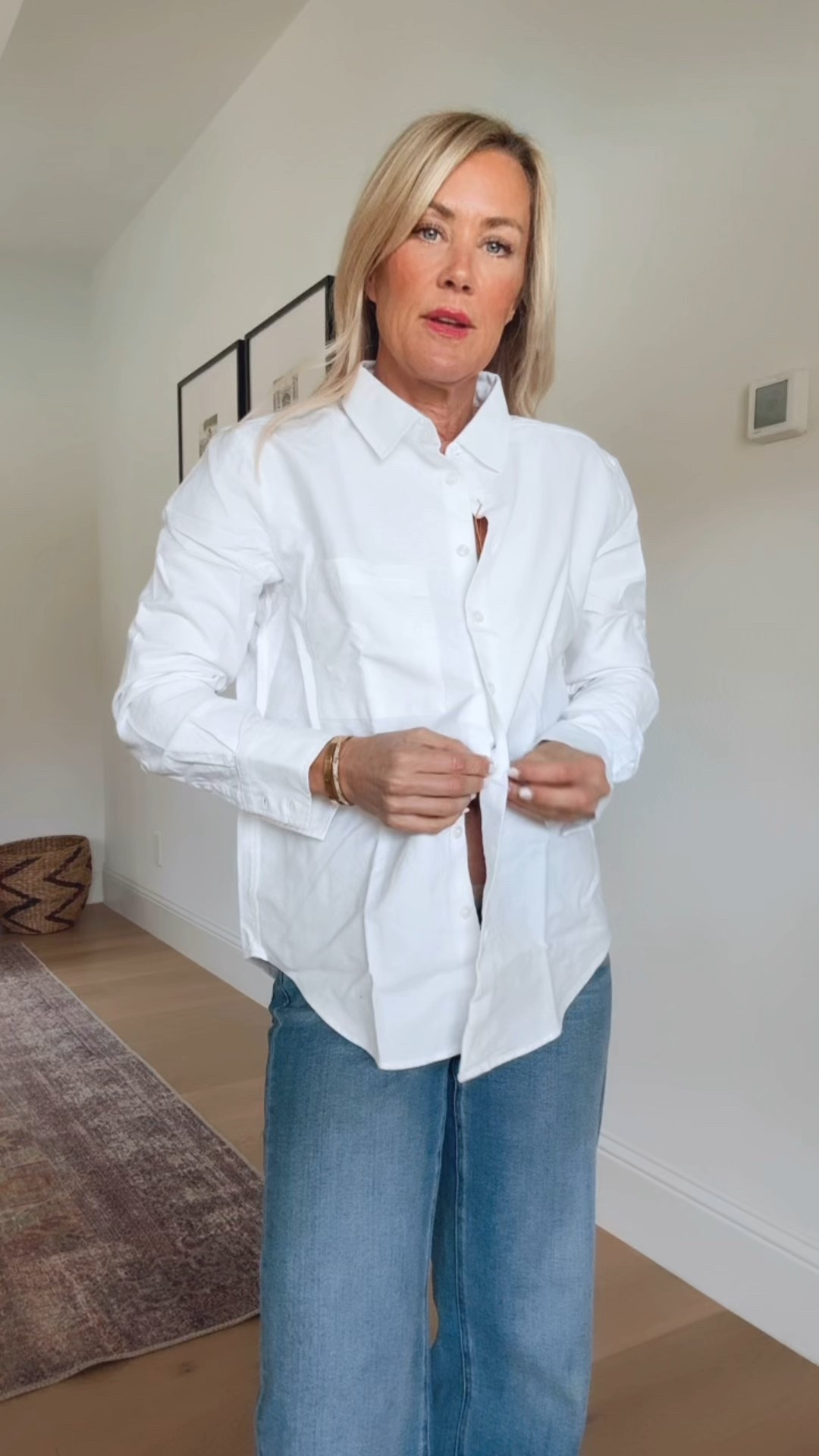 Quince excels at basics! So impressed with this crisp white button down. 

Shirt: XS
Jeans: 26x30

#LTKOver40 #LTKSeasonal #LTKootd