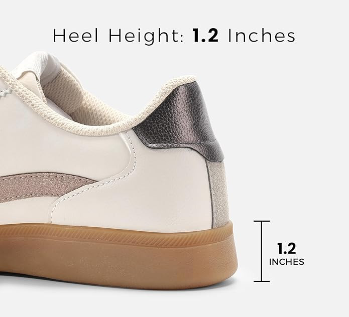 LUCKY STEP Women's Retro Fashion Sneakers Classic Casual Walking Shoes Non Slip Comfort Skate Sho... | Amazon (US)