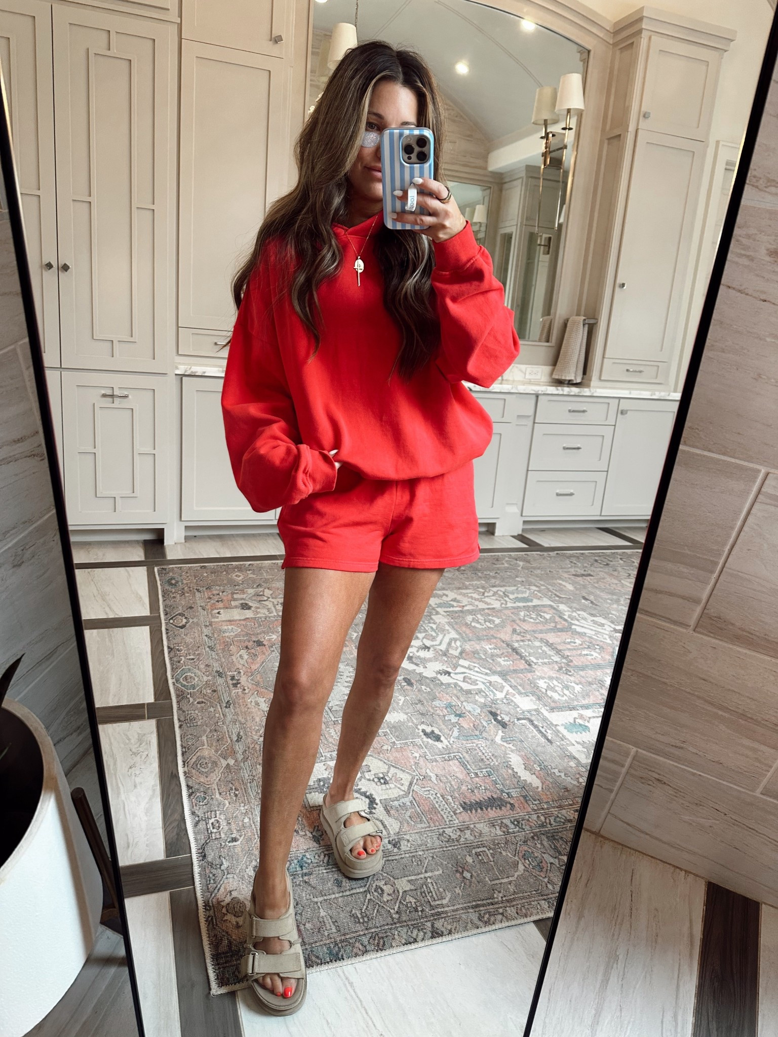 I just got this set and I love!  The color is 😍 I’m wearing a small in shorts and a s/m in hoodie 

#LTKFindsUnder50 #LTKSeasonal #LTKStyleTip