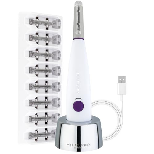 Michael Todd Beauty - Sonicsmooth – SONIC Technology Dermaplaning Tool - 2 in 1 Women’s Facial Exfoliation & Peach Fuzz Hair Removal System with 8 Weeks of Dermaplaning Blades | Amazon (US)