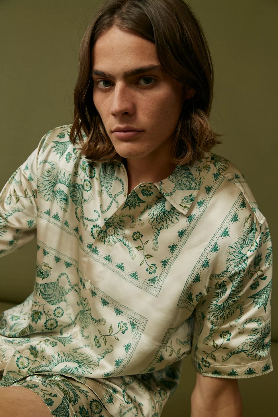 Standard Cloth Resort Satin Shirt | Urban Outfitters (US and RoW)