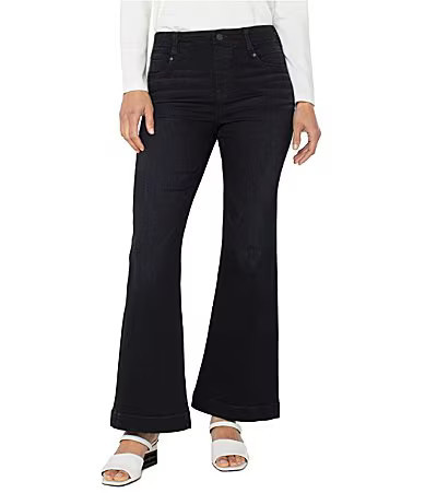 Liverpool Los Angeles Gia Stretch Denim Flare Leg Wide Hem Jeans - 4 | Dillard's