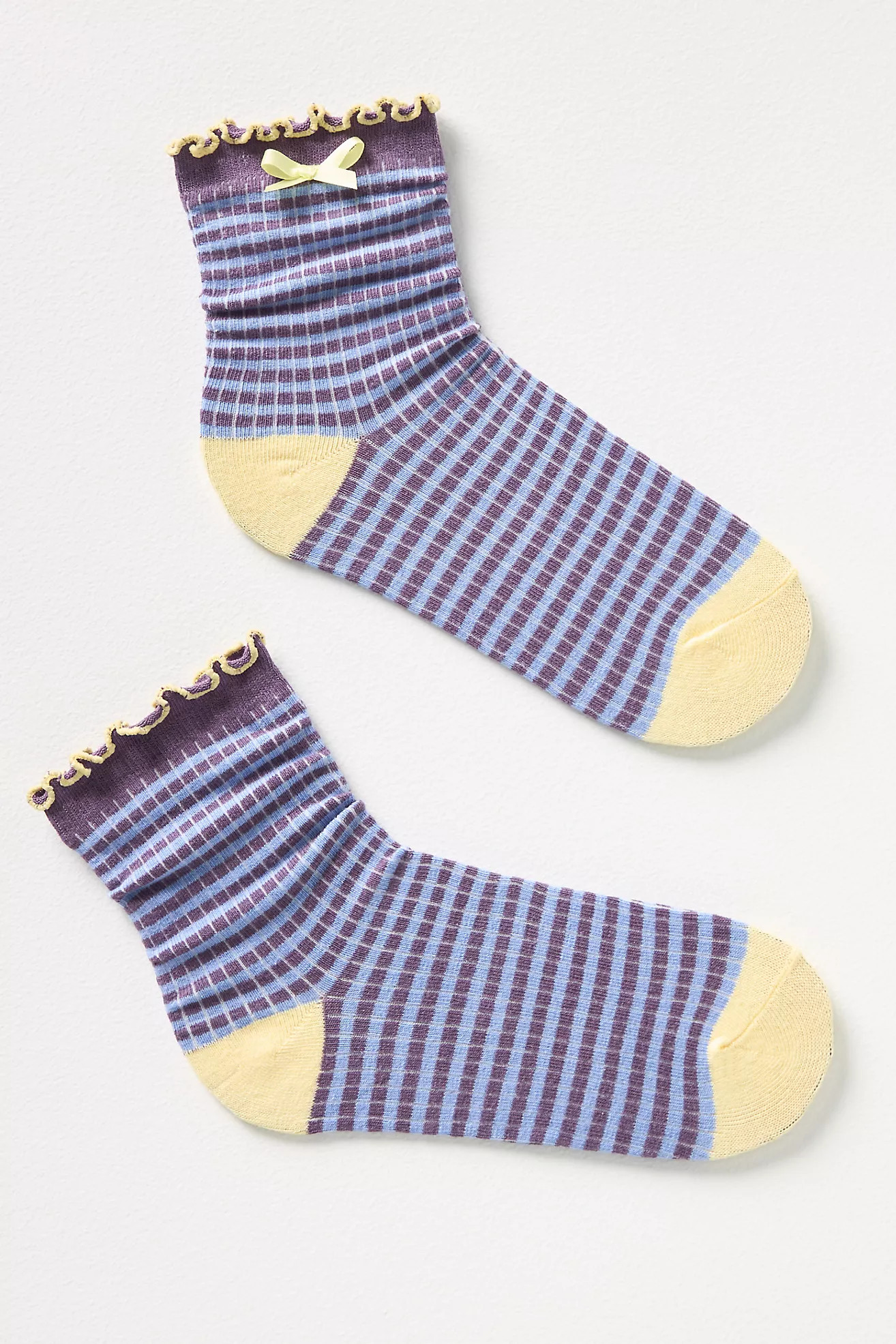 Striped Bow Socks | Anthropologie (US)