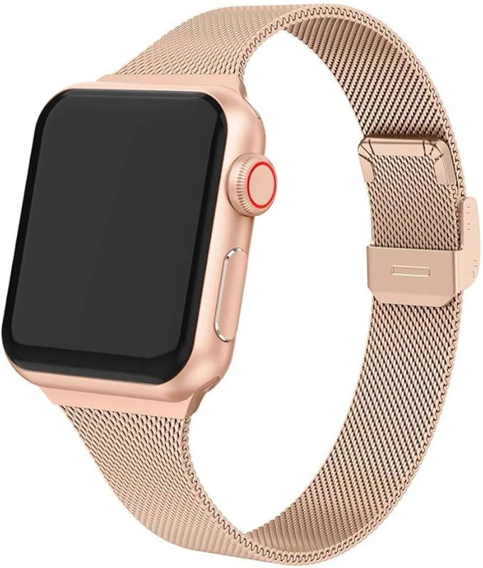 Compatible with Apple Watch Bands 38mm 40mm 42mm 44mm, Stainless Steel Wristband Loop Replacement... | Amazon (US)