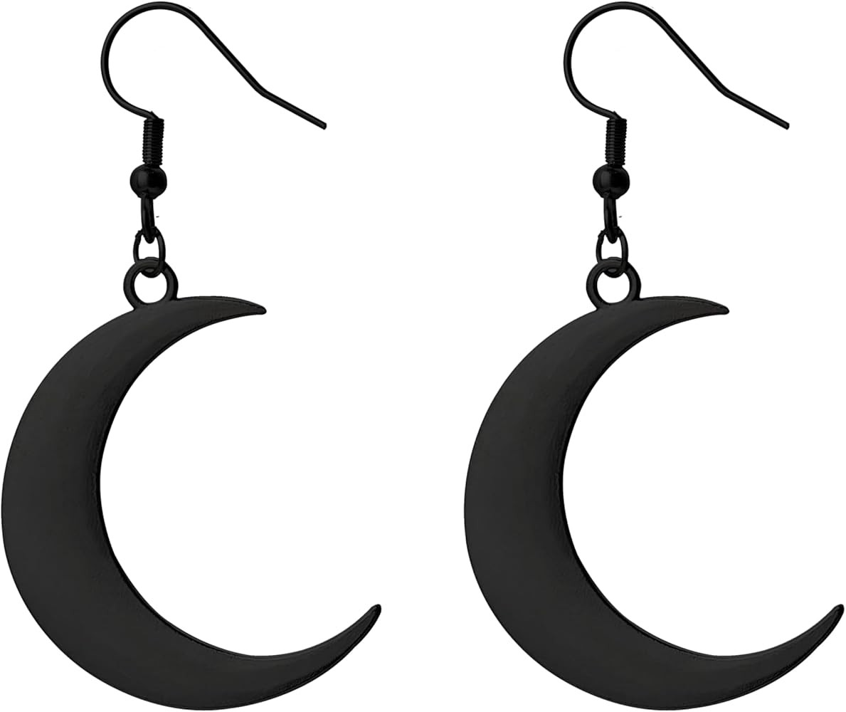Sacina Gothic Celestial Crescent Moon Earrings Dangle, Gothic Earrings, Goth Jewelry, Halloween C... | Amazon (US)