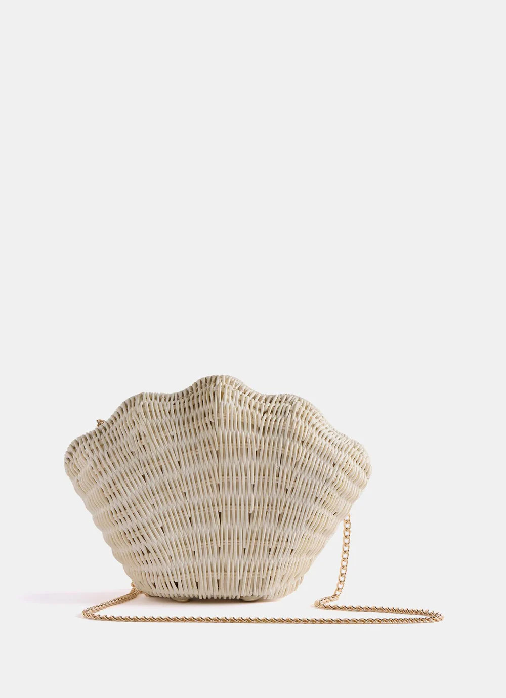 White Structured Shell Clutch Bag | Mint Velvet