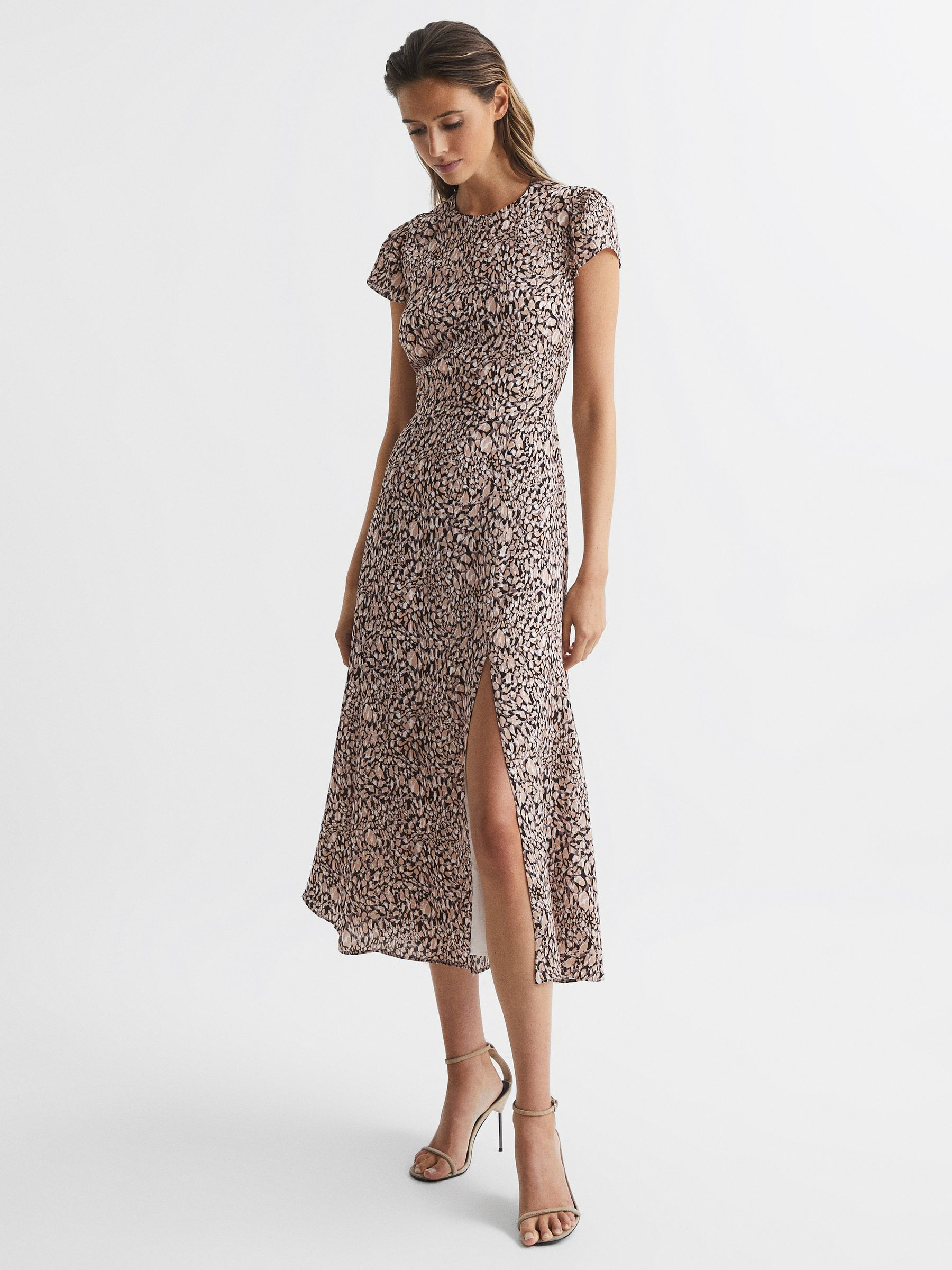 Cut Out Back Midi Dress | Reiss UK