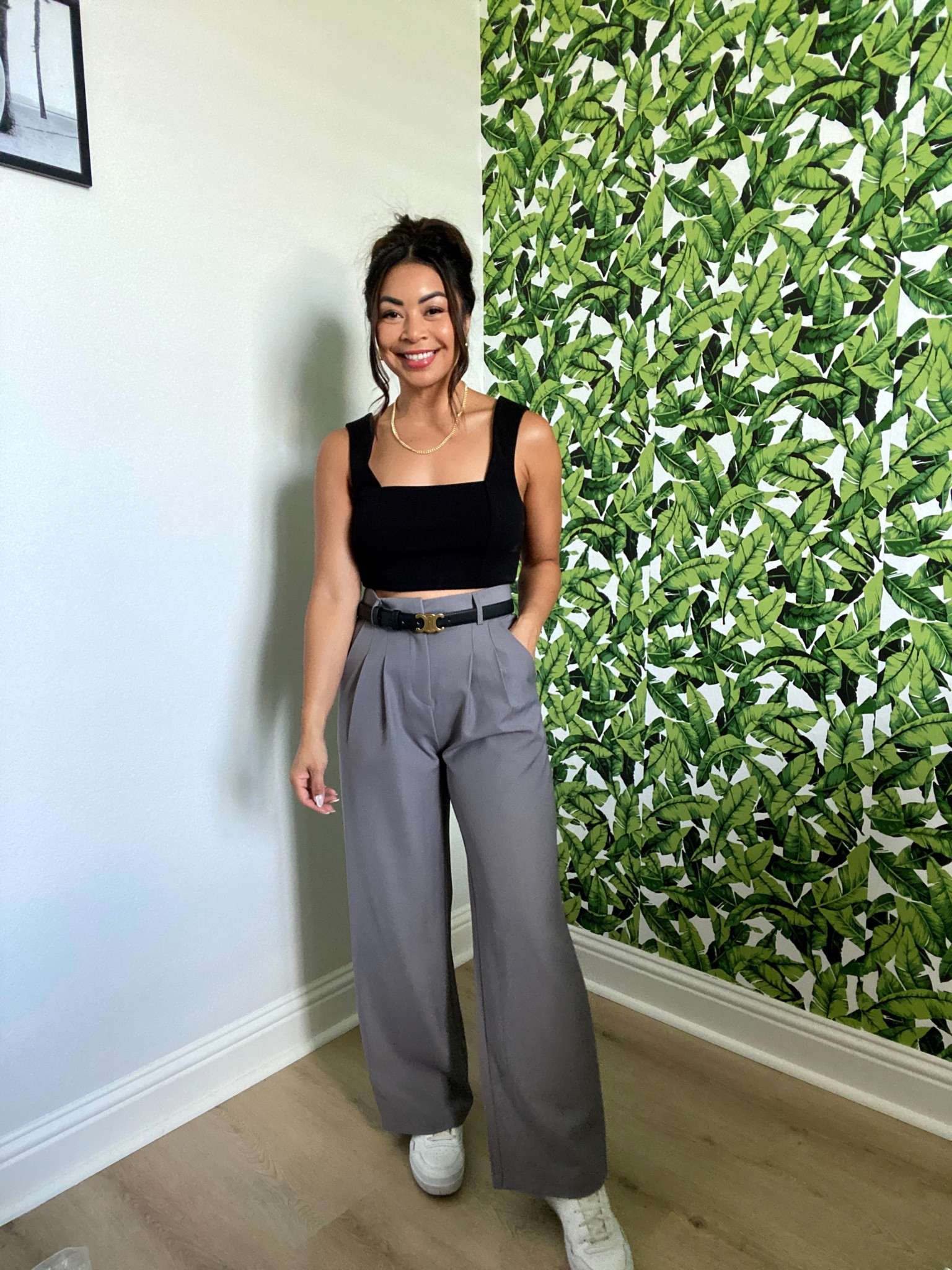 Wide leg trousers are still going to be a hot trend for fall and I’m not a mad about it! 

Wearing a small here but if in between sizes, size up 

#amazonfinds 

#LTKunder50 #LTKstyletip #LTKover40