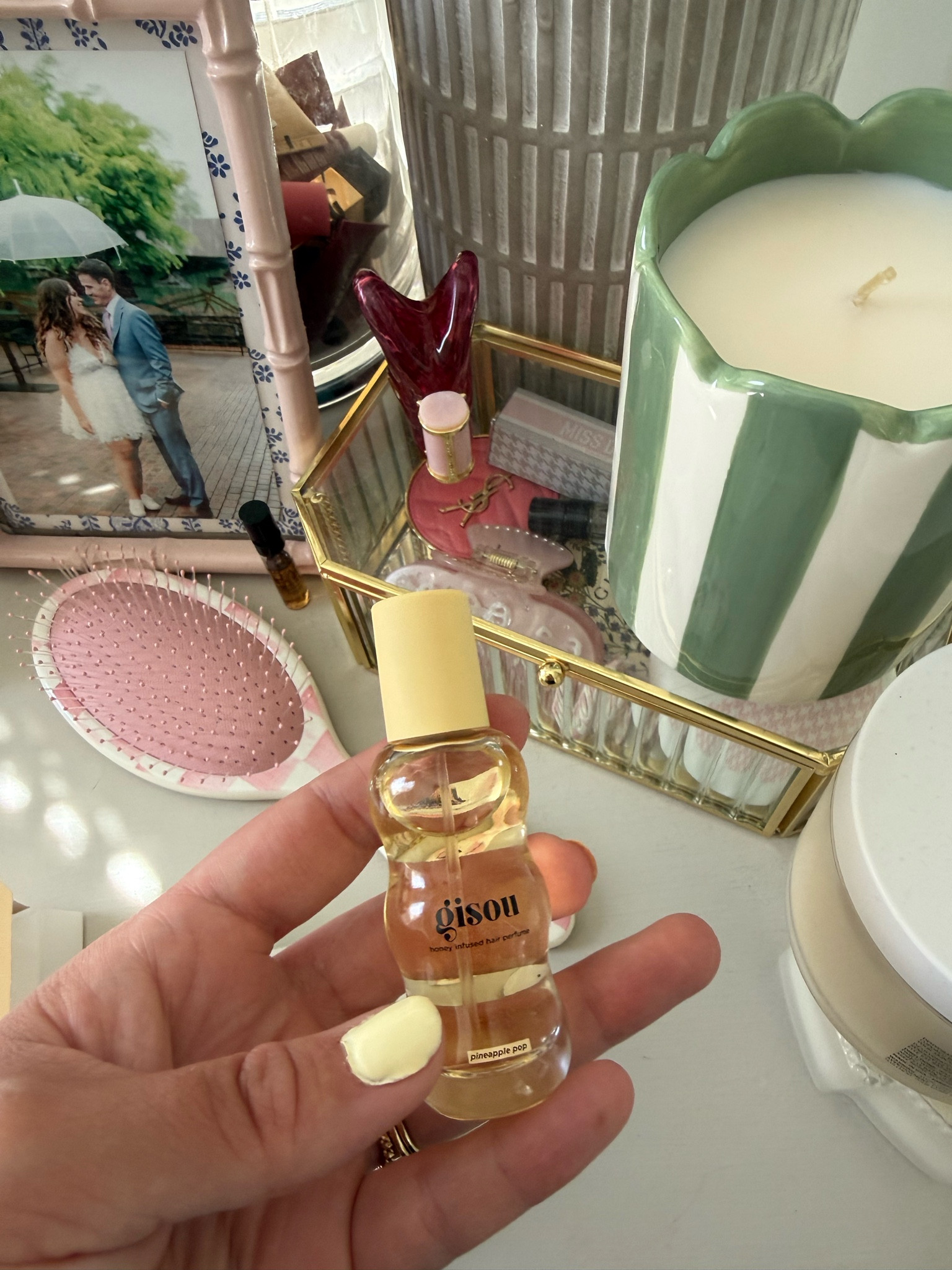 This little pop of pineapple joy is the perfect mini spray to throw in your bag this summer ✨

The butter yellow topper matches the pineapple vibes bringing a taste of summer - pair it with the matching lip oil for the perfect summer vibe 🍍

Might be grabbing two of these!

Summer beauty finds, summer scents, what’s in my bag, gisou scent,
Hair and body spray 



#LTKselfcare #LTKMothersDay #LTKBeauty