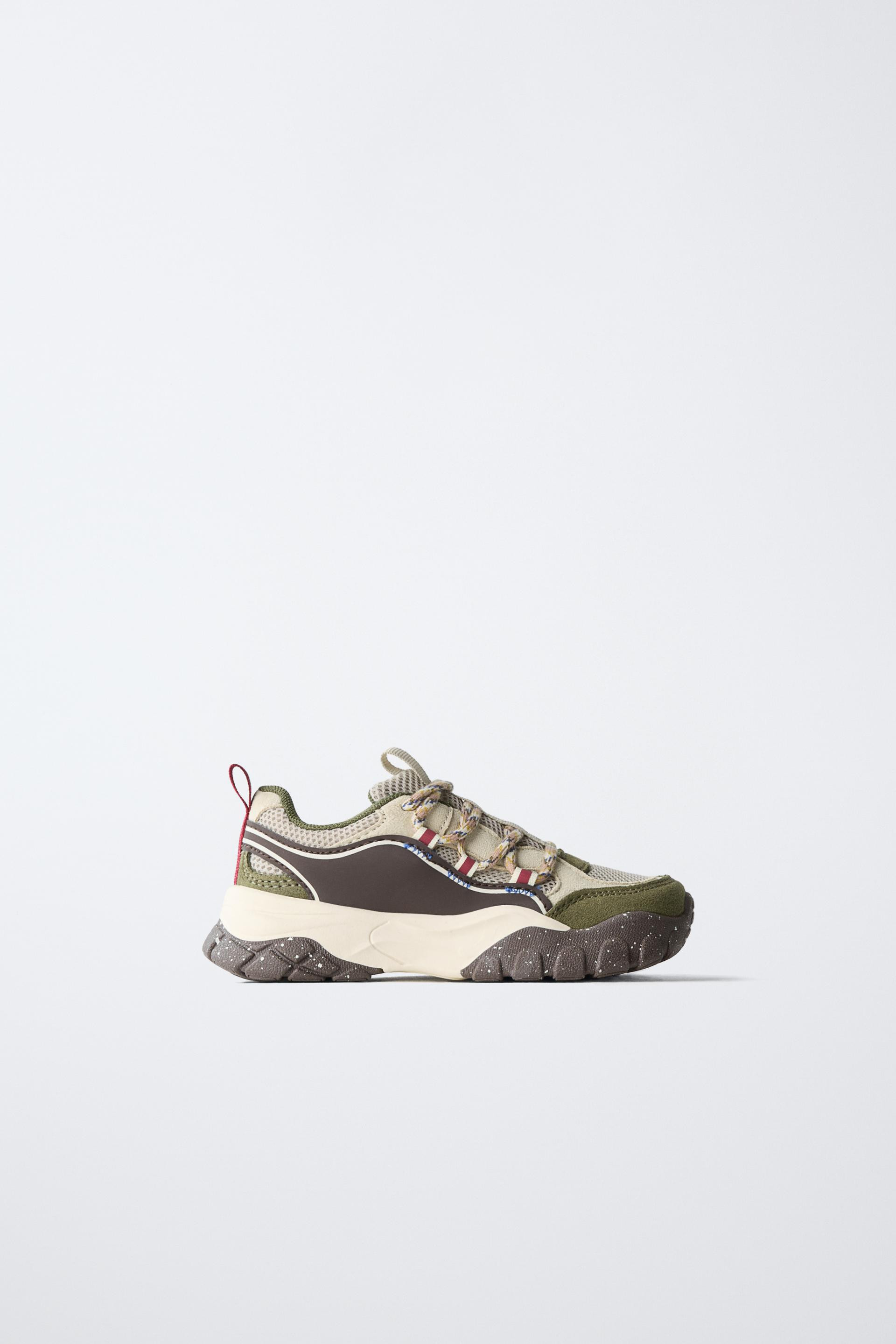Zara - Pieced Sneakers - Khaki Green - 12 (7.2 Inches) - Kids | Zara US